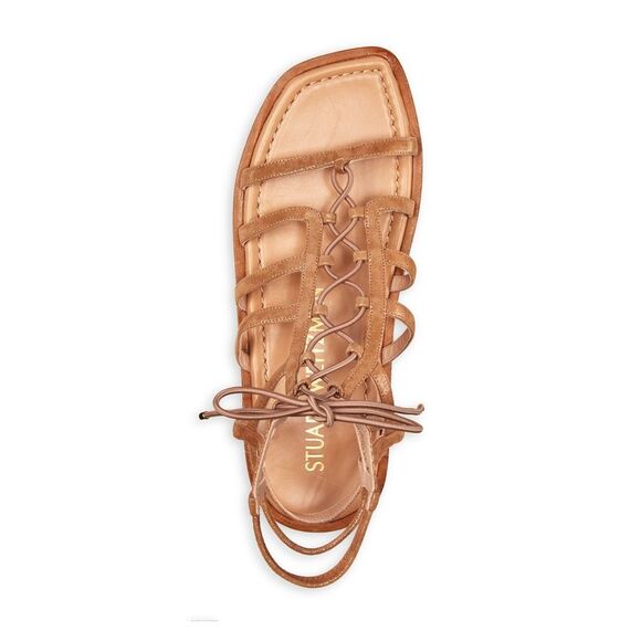 STUART WEITZMAN Womens Brown Kora Toe Block Heel Leather Gladiator Sandles 6 B - Picture 3 of 4